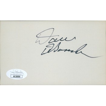 Dave DeBusschere Detroit Pistons Signed 3x5 Index Card JSA Authenticated