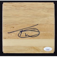 Ike Diogu Golden State Warriors Signed 6x6 Floorboard JSA Authenticated