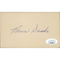 Bruce Drake Oklahoma Sooners Signed 3x5 Index Card JSA Authenticated