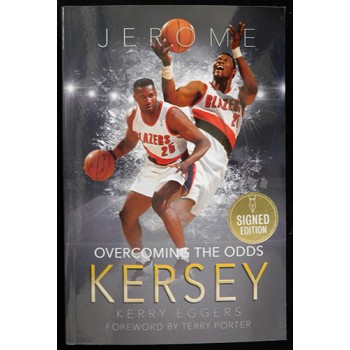Kerry Eggers Signed Jerome Kersey Overcoming The Odds 1st Edition Book JSA Auth