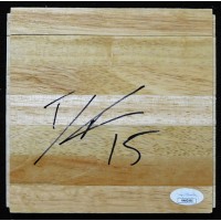 Derrick Favors Utah Jazz Signed 6x6 Floorboard JSA Authenticated