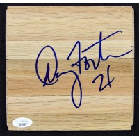 Danny Fortson Seattle SuperSonics Signed 6x6 Floorboard JSA Authenticated