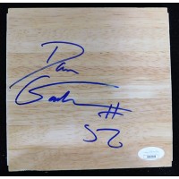 Dan Gadzuric Milwaukee Bucks Signed 6x6 Floorboard JSA Authenticated