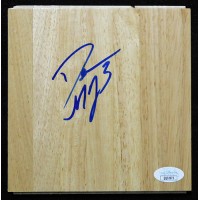 Devean George Los Angeles Lakers Signed 6x6 Floorboard JSA Authenticated