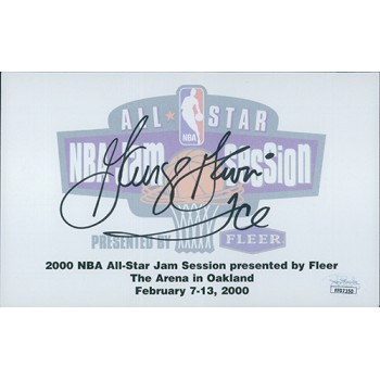 George Gervin Signed 5x8 2000 NBA All-Star Autograph Card JSA Authenticated