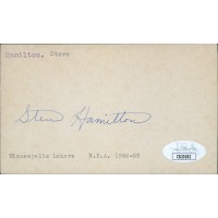 Steve Hamilton Minneapolis Lakers Signed 3x5 Index Card JSA Authenticated Steve Hamilton Minneapolis Lakers Signed 3x5 Index Card JSA Authenticated