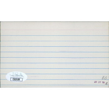 Alex Hannum USC Trojans Signed 3x5 Index Card JSA Authenticated