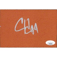 Chuck Hayes Houston Rockets Signed 4x6 Basketball Surface Card JSA Authenticated