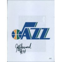 Jeff Hornacek Utah Jazz Signed 8.5x11 Printed Paper Page JSA Authenticated