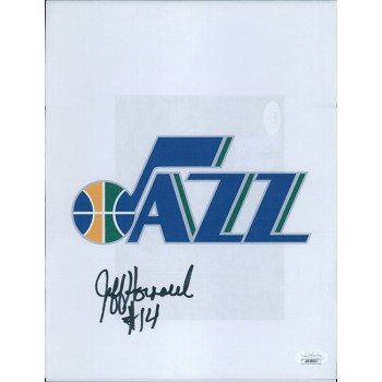 Jeff Hornacek Utah Jazz Signed 8.5x11 Printed Paper Page JSA Authenticated