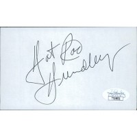 Rod Hundley Los Angeles Lakers Signed 3x5 Index Card JSA Authenticated