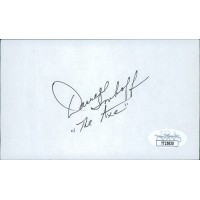 Darrall Imhoff Los Angeles Lakers Signed 3x5 Index Card JSA Authenticated