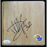 Darnell Jackson Kansas Jayhawks Signed 6x6 Floorboard JSA Authenticated