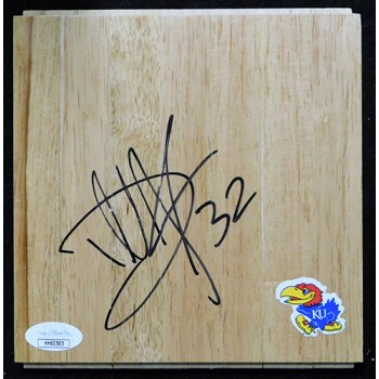 Darnell Jackson Kansas Jayhawks Signed 6x6 Floorboard JSA Authenticated