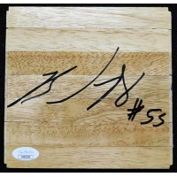 Bernard James Dallas Mavericks Signed 6x6 Floorboard JSA Authenticated