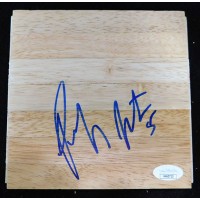 Pooh Jeter Sacramento Kings Signed 6x6 Floorboard JSA Authenticated