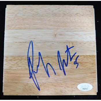 Pooh Jeter Sacramento Kings Signed 6x6 Floorboard JSA Authenticated