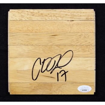 Chris Johnson Portland Trail Blazers Signed 6x6 Floorboard JSA Authenticated