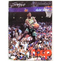 Shawn Kemp Seattle Supersonics Signed Hoop Magazine Program JSA Authenticated