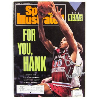 Bo Kimble Loyola Signed Sports Illustrated March 1990 Magazine JSA Authenticated