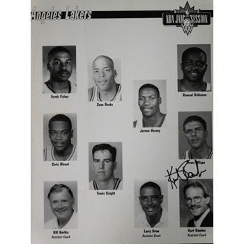 Los Angeles Lakers Kobe Bryant Kurt Rambis Signed Jam Session Program JSA Auth