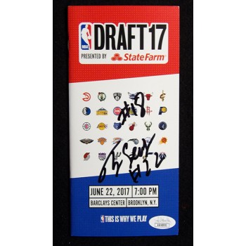 TJ Leaf Signed NBA Draft 2017 Program JSA Authenticated