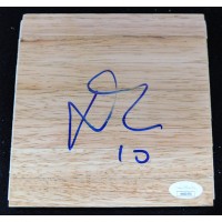 David Lee Golden State Warriors Signed 6x6 Floorboard JSA Authenticated