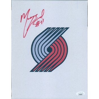 Meyers Leonard Portland Trail Blazers Signed 8.5x11 Paper Page JSA Authenticated