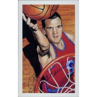 Ed Macauley Signed Ron Lewis Hall of Fame HOF Postcard JSA Authenticated