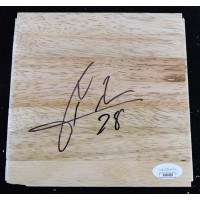Ian Mahinmi Washington Wizards Signed 6x6 Floorboard JSA Authenticated