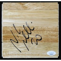 Nicolo Melli New Orleans Pelicans Signed 6x6 Floorboard JSA Authenticated