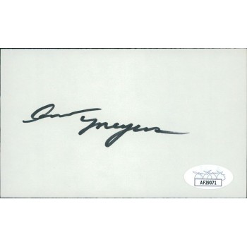 Ann Meyers UCLA Bruins Signed 3x5 Index Card JSA Authenticated