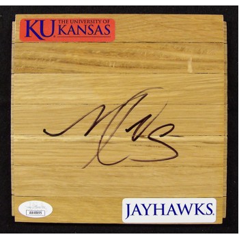 Markieff Morris Kansas Jayhawks Signed 6x6 Floorboard JSA Authenticated