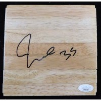 Luc Mbah A Moute Milwaukee Bucks Signed 6x6 Floorboard JSA Authenticated