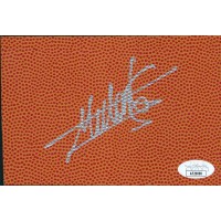 Dikembe Mutombo Denver Nuggets Signed 4x6 Basketball Surface Card JSA Authentic
