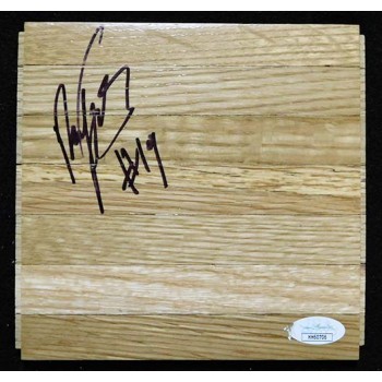 Georgio Papagiannis Portland Trail Blazers Signed 6x6 Floorboard JSA Authentic