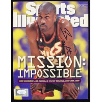 Gary Payton Seattle Supersonics Signed Sports Illustrated Magazine JSA Authentic