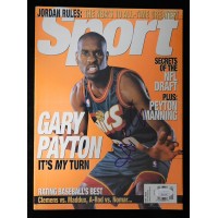Gary Payton Seattle Supersonics Signed May 1999 Sport Magazine JSA Authenticated