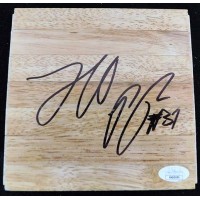 Jeff Pendergraph Portland Trail Blazers Signed 6x6 Floorboard JSA Authenticated