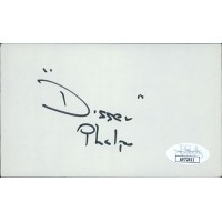 Digger Phelps Notre Dame Fighting Irish Signed 3x5 Index Card JSA Authenticated