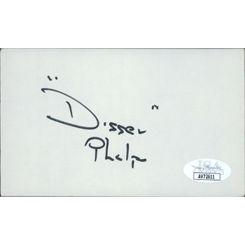 Digger Phelps Notre Dame Fighting Irish Signed 3x5 Index Card JSA Authenticated