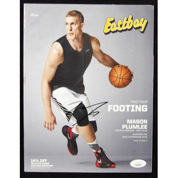 Mason Plumlee Portland Trail Blazers Signed Eastbay Magazine JSA Authenticated