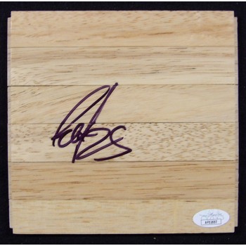 Jakob Poeltl Toronto Raptors Signed 6x6 Floorboard JSA Authenticated