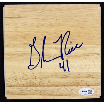 Glen Rice Miami Heat Signed 6x6 Floorboard JSA Authenticated