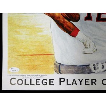 Oscar Robertson Signed College Player of The Century Lithograph JSA Authentic