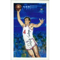 Dolph Schayes Signed Ron Lewis Hall of Fame HOF Postcard JSA Authenticated