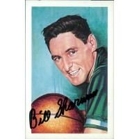 Bill Sharman Signed Ron Lewis Hall of Fame HOF Postcard JSA Authenticated