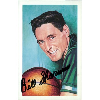 Bill Sharman Signed Ron Lewis Hall of Fame HOF Postcard JSA Authenticated