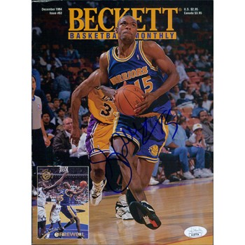 Latrell Sprewell Warriors Signed Beckett Magazine Cover Page JSA Authenticated