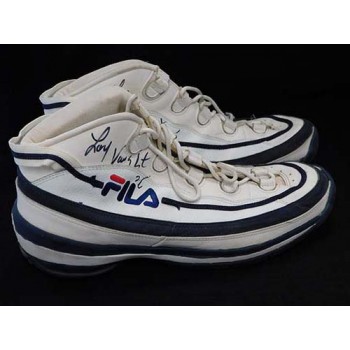 Loy Vaught Signed Game Used Pair of Shoes Size 16 1/2 JSA Authenticated